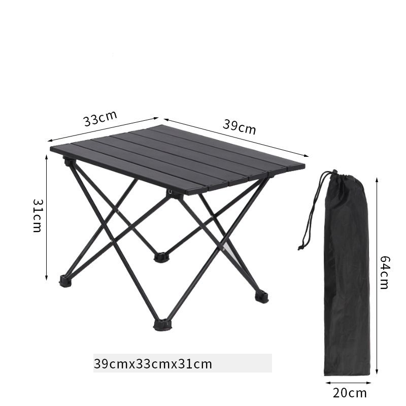 Black/silver Aluminum alloy small square table ZDZ-TK01