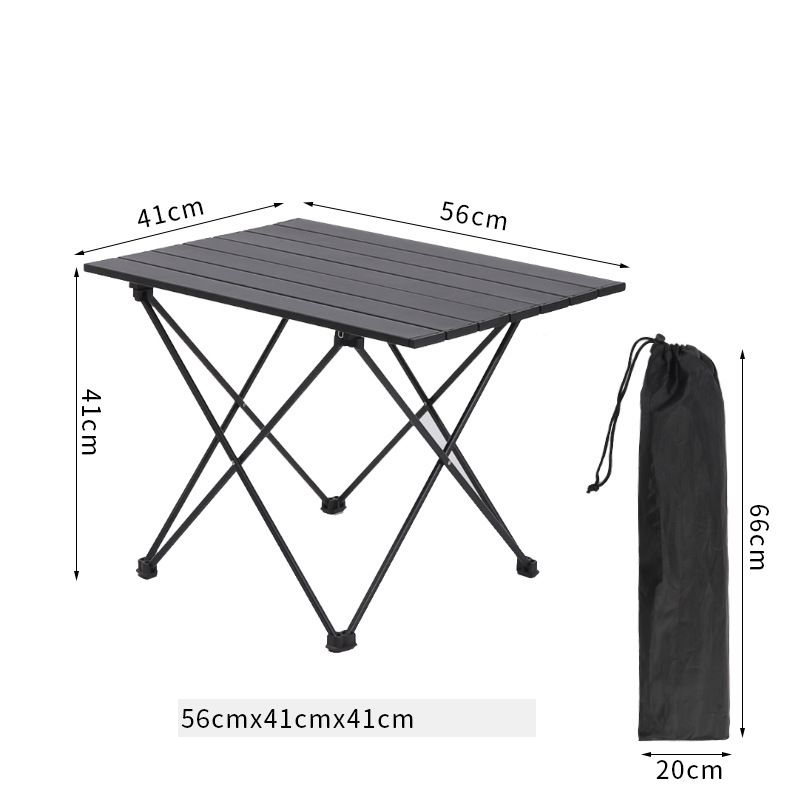 Black/silver Aluminum alloy small square table ZDZ-TK02