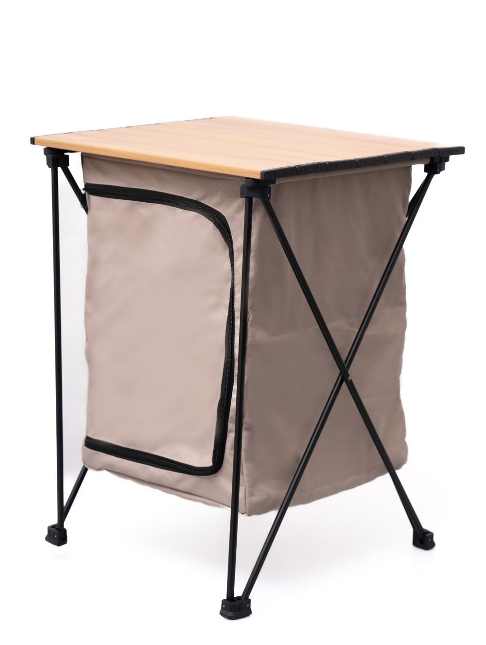 Khaki/Black/Army Green Aluminum alloy dual-purpose storage square table